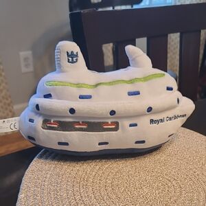 Royal Caribbean Stuffed Cruise Ship White and Blue